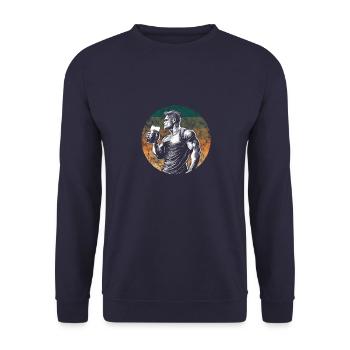 Muscles & Brews - Unisex Sweatshirt - navy - Front - Alina (178cm) & Michal (187cm)