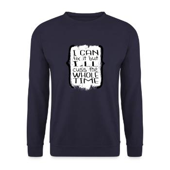 Baseballtshirt Badass Mechanic Tshirts Humour - Sweat-shirt Unisexe - marine - Devant - Alina (178cm) & Michal (187cm)