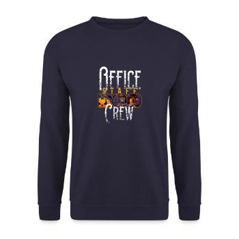 Spuk-Büro-Party-Crew - Unisex Pullover - Navy - Vorne - Alina (178cm) & Michal (187cm)