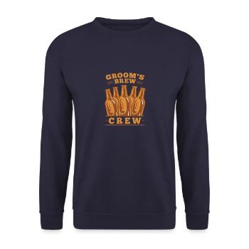 Hochzeitsfeier Brew Bond - Unisex Pullover - Navy - Vorne - Alina (178cm) & Michal (187cm)