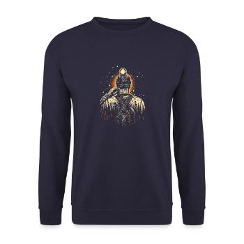 Coal Mining Fashion - Miner Gift - Unisex Sweatshirt - navy - Front - Alina (178cm) & Michal (187cm)