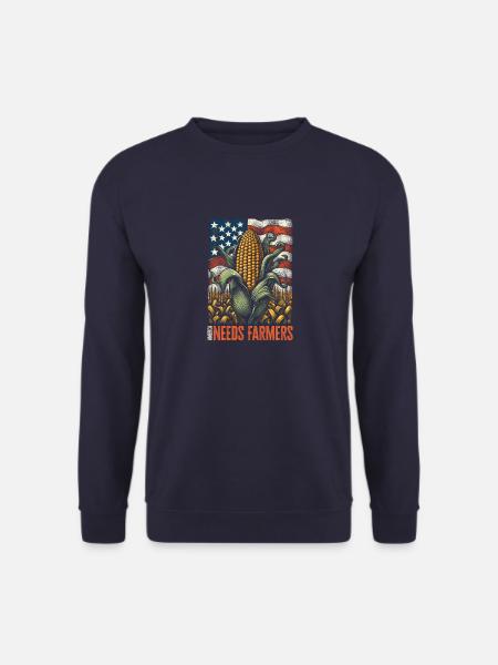America Needs Farmers - Gift for USA Farmers - Unisex Sweatshirt - navy