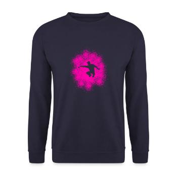 Pétanque Profi - Perfekter Wurf mit der Boulekugel - Unisex Pullover - Navy - Vorne - Alina (178cm) & Michal (187cm)