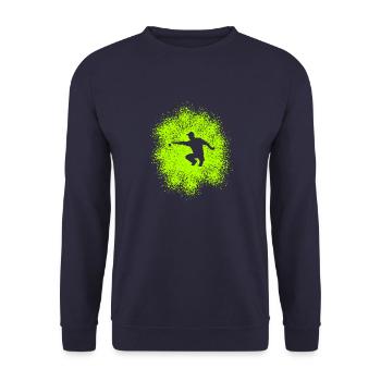Pétanque Profi - Perfekter Wurf mit der Boulekugel - Unisex Pullover - Navy - Vorne - Alina (178cm) & Michal (187cm)