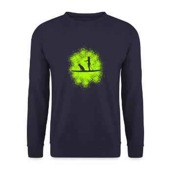 Stand Up Paddle avec chien - Sweat-shirt Unisexe - marine - Devant - Alina (178cm) & Michal (187cm)