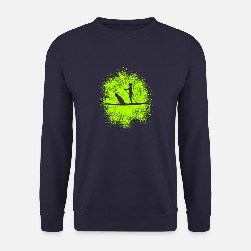 Stand Up Paddling mit Hund - Unisex Pullover - Navy