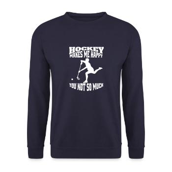 Hockey sur gazon cadeau Floorball Joueur de hockey - Sweat-shirt Unisexe - marine - Devant - Alina (178cm) & Michal (187cm)