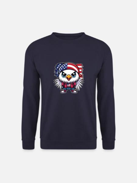 Aigle adolescent drapeau américain - Sweat-shirt Unisexe - marine