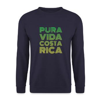 Pura Vida Costa Rica - Sweat-shirt Unisexe - marine - Devant - Alina (178cm) & Michal (187cm)