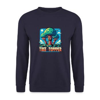 TREE TOPPER - Unisex Sweatshirt - navy - Front - Alina (178cm) & Michal (187cm)