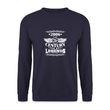 2006 Vintage 18th Birthday Legend - Unisex Sweatshirt - navy - Front - Alina (178cm) & Michal (187cm)