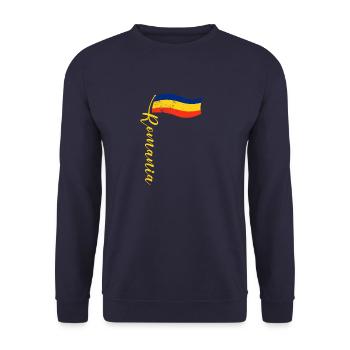 Roumanie Roumanie Vacances Balkans Origine - Sweat-shirt Unisexe - marine - Devant - Alina (178cm) & Michal (187cm)