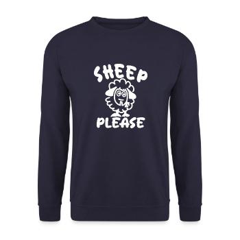 Des moutons s’il vous plaît - Sweat-shirt Unisexe - marine - Devant - Alina (178cm) & Michal (187cm)