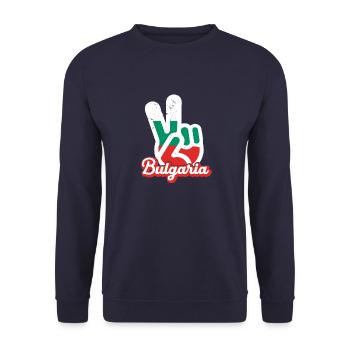 Bulgaria Balkans Holiday Flag Sofia Bulgaria - Unisex Sweatshirt - navy - Front - Alina (178cm) & Michal (187cm)
