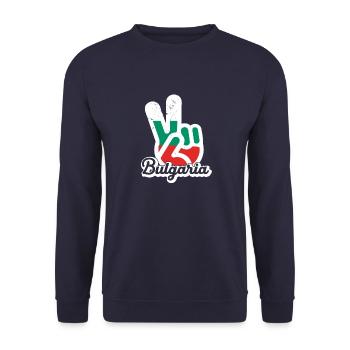 Bulgaria Balkans Holiday Flag Sofia Bulgaria - Unisex Sweatshirt - navy - Front - Alina (178cm) & Michal (187cm)