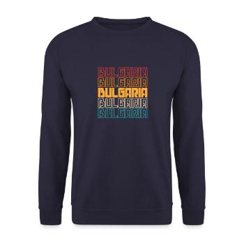 Bulgarian Bulgaria flag holiday Sofia origin - Unisex Sweatshirt - navy - Front - Alina (178cm) & Michal (187cm)