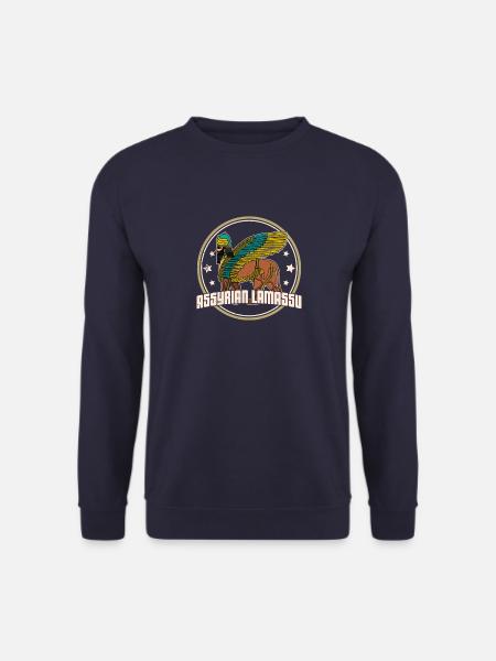 Lamassu Guddom Babylon Assyrien Sumer Antik - Unisex sweater - marineblå