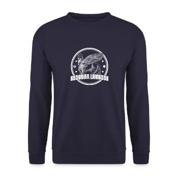 Lamassu Gottheit Babylon Assyrien Sumer Antik - Unisex Pullover - Navy - Vorne - Alina (178cm) & Michal (187cm)