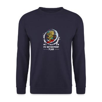 Bali Surfer Barong Summer Indonesia Holidays - Unisex Sweatshirt - navy - Front - Alina (178cm) & Michal (187cm)