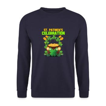 St Patrick's Day - Unisex Sweatshirt - navy - Front - Alina (178cm) & Michal (187cm)
