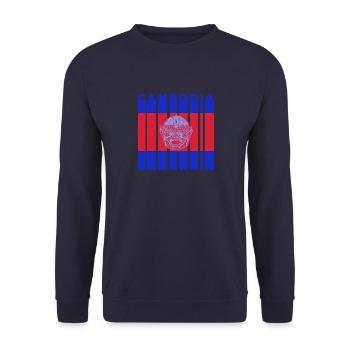 Cambodia Tradition Khmer Culture Asia Flag - Unisex Sweatshirt - navy - Front - Alina (178cm) & Michal (187cm)