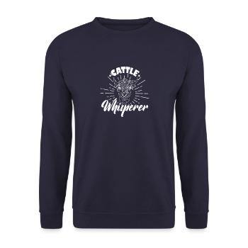 Kuh Bauernhof Landwirt Hochland Rind Kalb - Unisex Pullover - Navy - Vorne - Alina (178cm) & Michal (187cm)