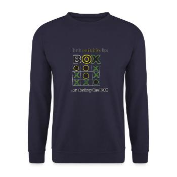 Destroy the box - Unisex Pullover - Navy - Vorne - Alina (178cm) & Michal (187cm)