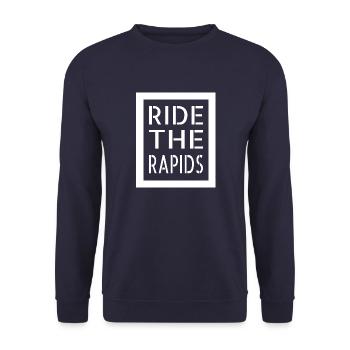 extreme sports adrenaline-fueled rafting safety - Unisex Sweatshirt - navy - Front - Alina (178cm) & Michal (187cm)