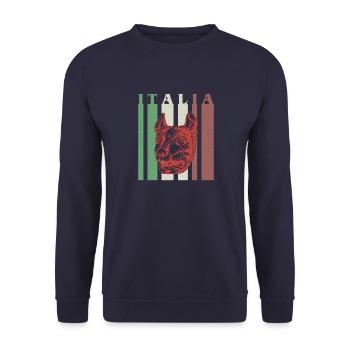Wolf Rom Italien Italia Urlaub Geschichte - Unisex Pullover - Navy - Vorne - Alina (178cm) & Michal (187cm)