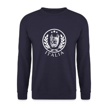 Antike Mythologie Rom Italien Wolf Lupa Roma - Unisex Pullover - Navy - Vorne - Alina (178cm) & Michal (187cm)