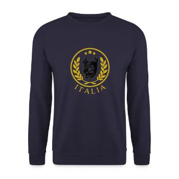 Antike Mythologie Rom Italien Wolf Lupa Roma - Unisex Pullover - Navy - Vorne - Alina (178cm) & Michal (187cm)