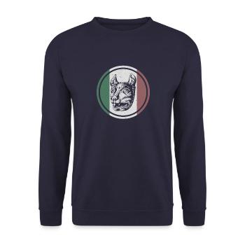 Römische Geschichte Wolf Rom Italien Antik - Unisex Pullover - Navy - Vorne - Alina (178cm) & Michal (187cm)