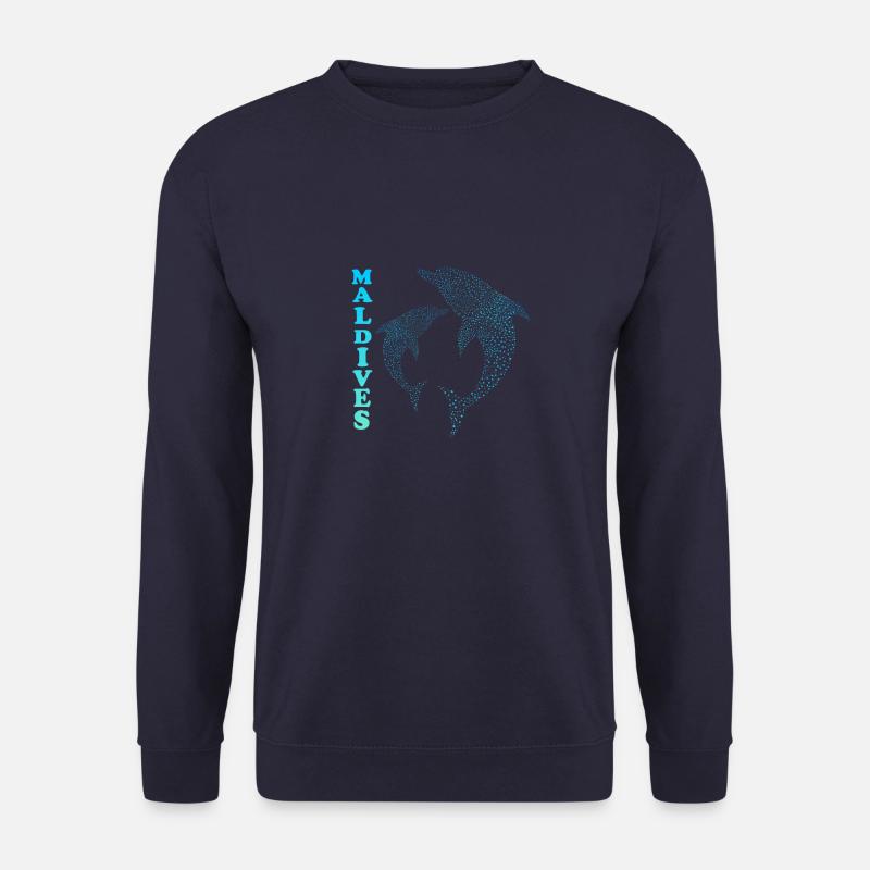Malediven Delfine Maldives Dolphins - Unisex Pullover - Navy