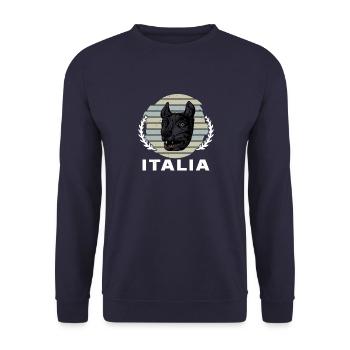 Rom Skulptur Wolf Antik Mythologie Geschichte - Unisex Pullover - Navy - Vorne - Alina (178cm) & Michal (187cm)