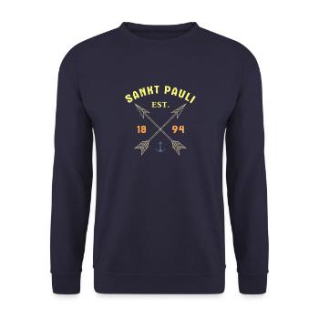 Paulianer Sankt Pauli Moin Norden Hamburg - Unisex Sweatshirt - navy - Front - Alina (178cm) & Michal (187cm)