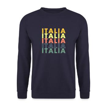 Antike Geschichte Rom Italien Wolf Skulptur - Unisex Pullover - Navy - Vorne - Alina (178cm) & Michal (187cm)