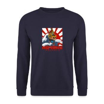 Indonesien Ozeanien Wayang Urlaub Kultur - Unisex Pullover - Navy - Vorne - Alina (178cm) & Michal (187cm)