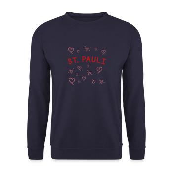 Paulianer Moin Sankt Pauli Hamburg Norden - Unisex Pullover - Navy - Vorne - Alina (178cm) & Michal (187cm)