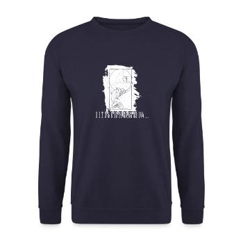 Fibonacci Folge Goldener Schnitt Kunst Mathe - Unisex Pullover - Navy - Vorne - Alina (178cm) & Michal (187cm)