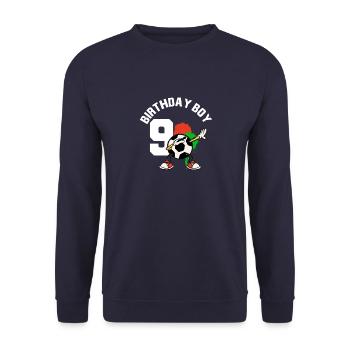 Fussball Faussballer Fussballspiel Sprüche - Unisex Pullover - Navy - Vorne - Alina (178cm) & Michal (187cm)