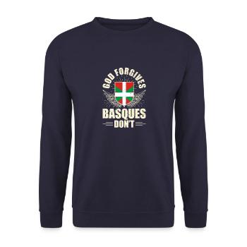 Euzkadi Sprache Euskal Herria Basken Spanien - Unisex Pullover - Navy - Vorne - Alina (178cm) & Michal (187cm)