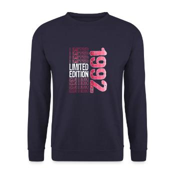 Limited Edition Since 1992 Birthday Vintage 1992 - Unisex Sweatshirt - navy - Front - Alina (178cm) & Michal (187cm)
