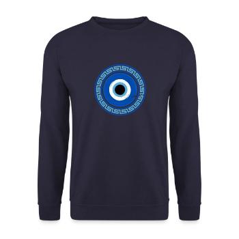 Mykonos Korfu Griechenland Flagge Antike Reise - Unisex Pullover - Navy - Vorne - Alina (178cm) & Michal (187cm)