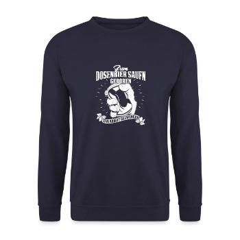 Dosenbier Saufen Alkohol Bier Trinker Geschenk - Unisex Pullover - Navy - Vorne - Alina (178cm) & Michal (187cm)