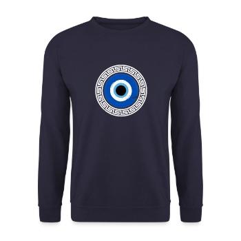 Mykonos Korfu Griechenland Flagge Antike Reise - Unisex Pullover - Navy - Vorne - Alina (178cm) & Michal (187cm)