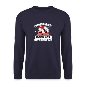 Ich mag kein Weihnachten - Unisex Pullover - Navy - Vorne - Alina (178cm) & Michal (187cm)