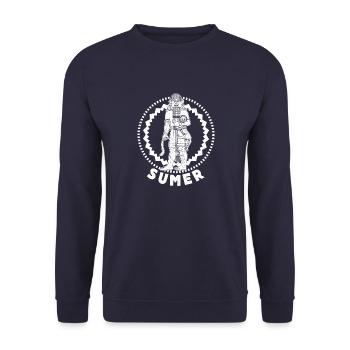 Gilgamesch Iran Persia Geschichte Sumer Antike - Unisex Pullover - Navy - Vorne - Alina (178cm) & Michal (187cm)