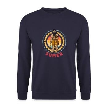 Gilgamesch Iran Persia Geschichte Sumer Antike - Unisex Pullover - Navy - Vorne - Alina (178cm) & Michal (187cm)