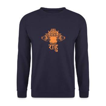 Kambodscha Rahu Tempel Hindu Khmer Flagge - Unisex Pullover - Navy - Vorne - Alina (178cm) & Michal (187cm)