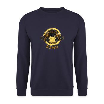Rahu Khmer Hindu Tempel Religion Mythologie - Unisex Pullover - Navy - Vorne - Alina (178cm) & Michal (187cm)